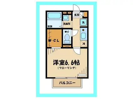 メゾン・ド・アブリコ(1K/2階)の間取り写真