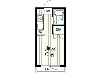 マルナカハイツA(1K/1階)の間取り写真