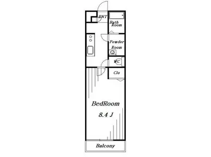 リブリ・ヴァネッサ(1K/3階)の間取り写真