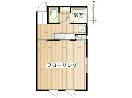 アーバン神園II(1K/2階)の間取り写真