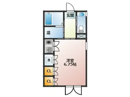 NOEL(ワンルーム/2階)の間取り写真