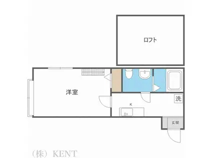 アナハイム麻生(1DK/1階)の間取り写真