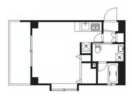ウェルストーン(ワンルーム/2階)の間取り写真