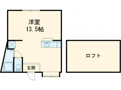 HSN長屋(ワンルーム/1階)の間取り写真