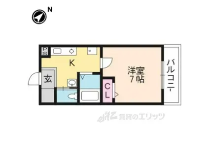 ピュアドミトリーシミズ(1K/4階)の間取り写真