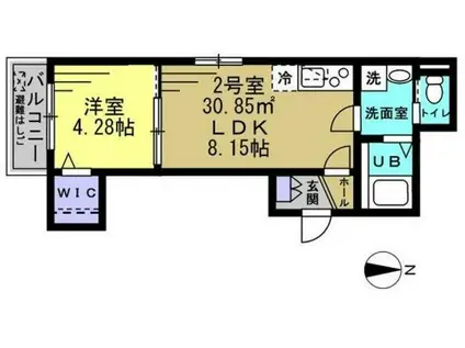AJ小平(1LDK/2階)の間取り写真