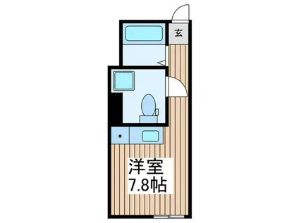 ウィンレックス竹ノ塚(ワンルーム/1階)の間取り写真
