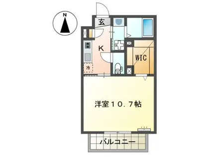 MAISON DU BONHEUR HAKOZAKI(1K/3階)の間取り写真