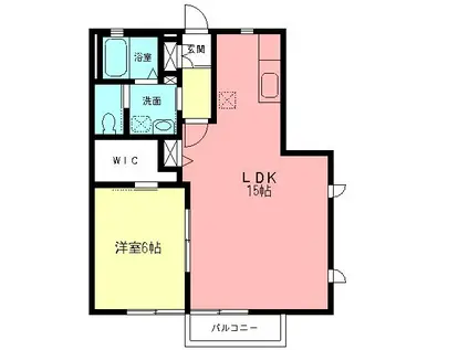 シャテロ キタマチ(1LDK/2階)の間取り写真