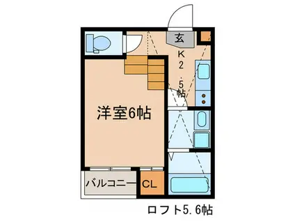 CUPRE OZONE(1K/2階)の間取り写真