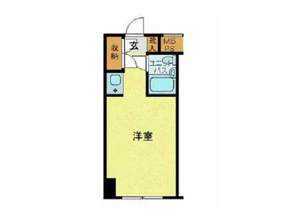 ハローレジデンス西葛西(ワンルーム/1階)の間取り写真