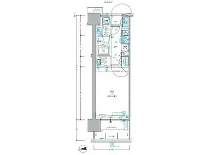 セントラルプレイス新宿御苑前(1K/5階)の間取り写真