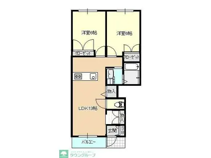 カトルセゾンA(3LDK/1階)の間取り写真