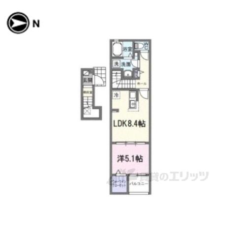 アップフィールド 共栄 Ⅲ(1LDK/2階)の間取り写真