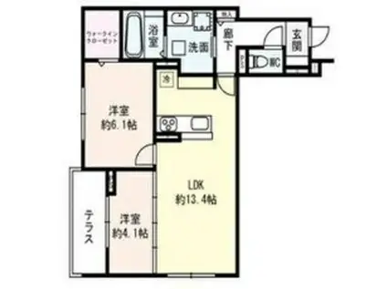 FLAT COMFY 豊中(2LDK/2階)の間取り写真