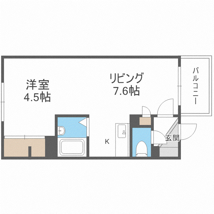 エスパシオ本郷(1LDK/3階)の間取り写真