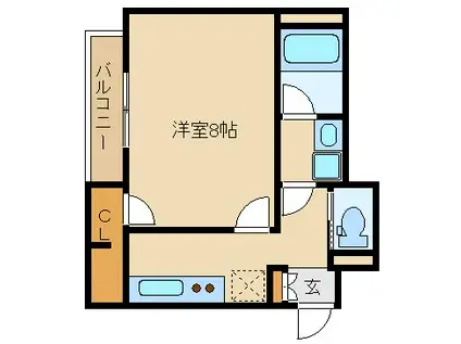 アネシス新大阪(1K/3階)の間取り写真
