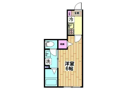 アーバンライフ谷塚(1K/3階)の間取り写真