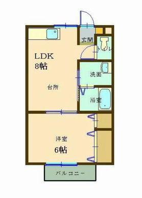 メゾン ド 693(1LDK/2階)の間取り写真