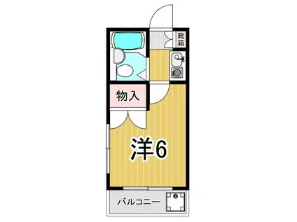 稲垣ハイツ(1K/2階)の間取り写真