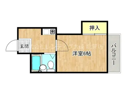 ゴールドハイツ(1K/5階)の間取り写真