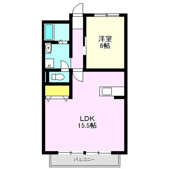 平山マンション(1LDK/3階)の間取り写真