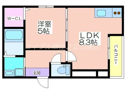 フジパレス長居西III番館(1LDK/3階)の間取り写真