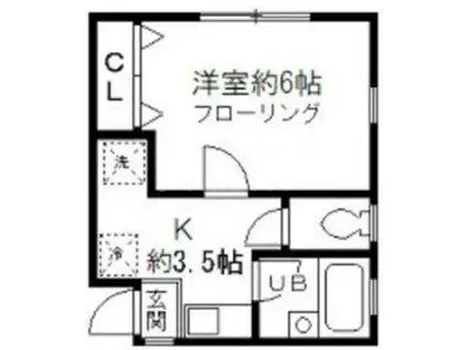 SUGI HOUSE(1K/2階)の間取り写真