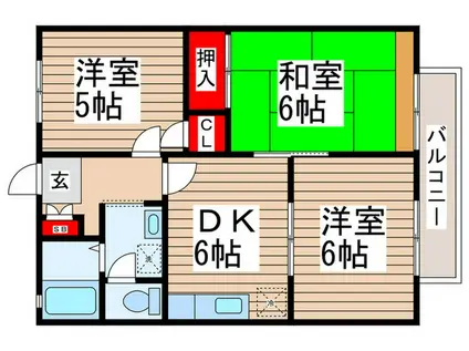 セプトリミエール(3DK/2階)の間取り写真