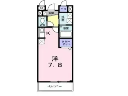 エテルノ・スクウェア弐番館(1K/2階)の間取り写真