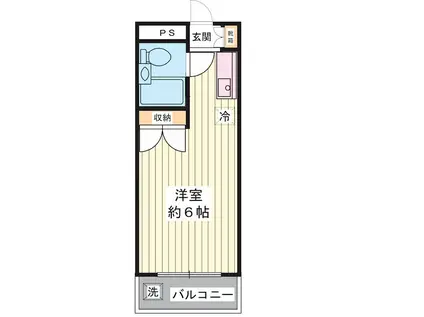 サンクレスト富士見(ワンルーム/1階)の間取り写真