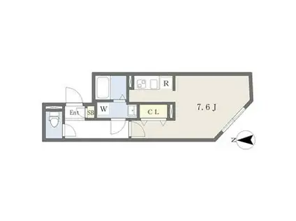 MTM東別院(1K/4階)の間取り写真