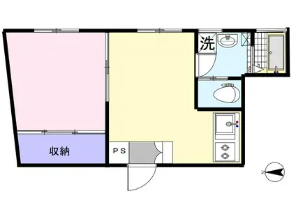 ウイングシティーK2(1DK/2階)の間取り写真