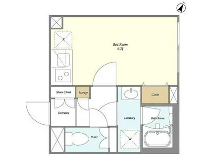LEGALAND笹塚(ワンルーム/3階)の間取り写真