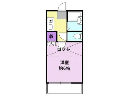 アーサーII(1K/1階)の間取り写真