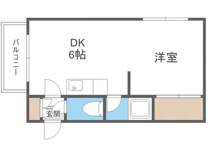 BEARSII(1DK/2階)の間取り写真