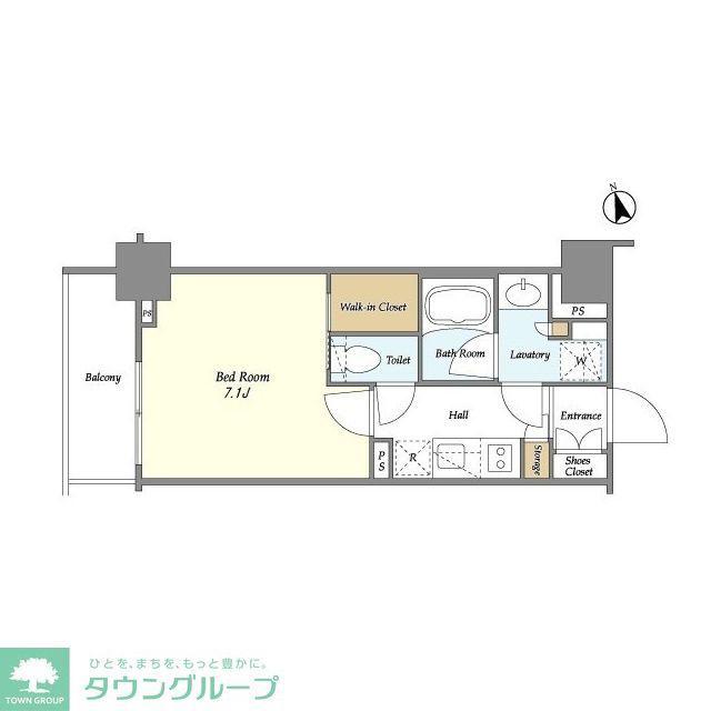 BLUROCK青葉台(1K/3階)の間取り写真
