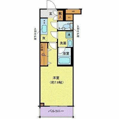 クレヴィスタ三軒茶屋(1K/1階)の間取り写真