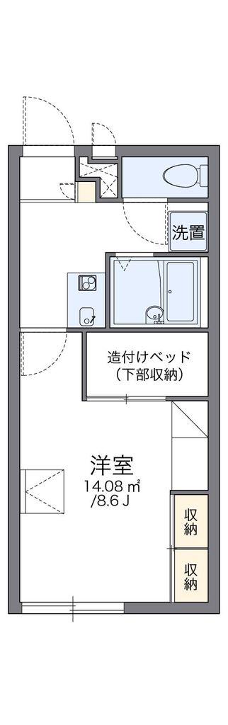 レオパレス太勇II(1K/1階)の間取り写真