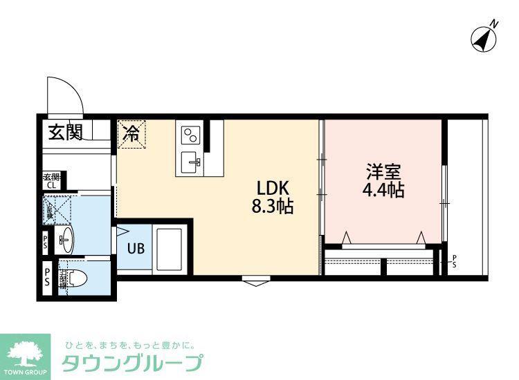 ROBOT HOME 阿佐谷北(1LDK/1階)の間取り写真