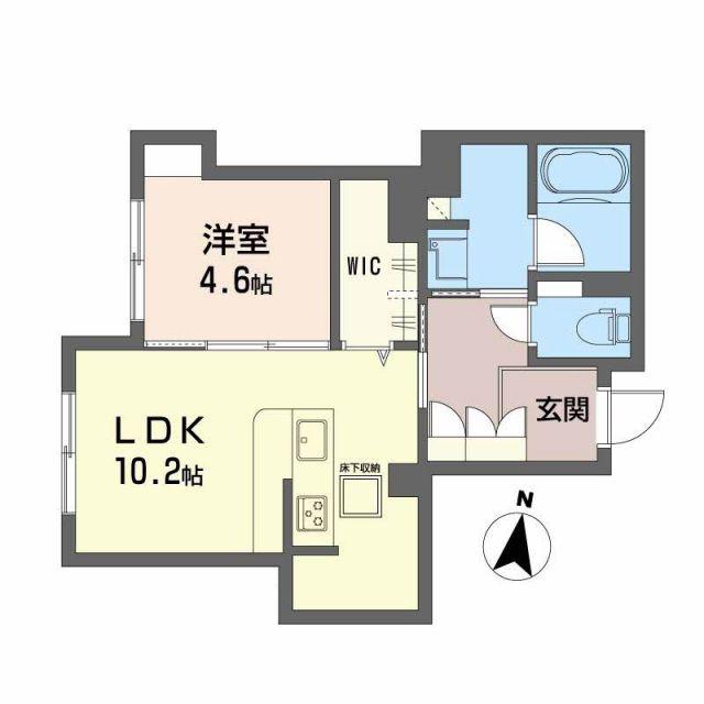 OLIVIER(1LDK/1階)の間取り写真