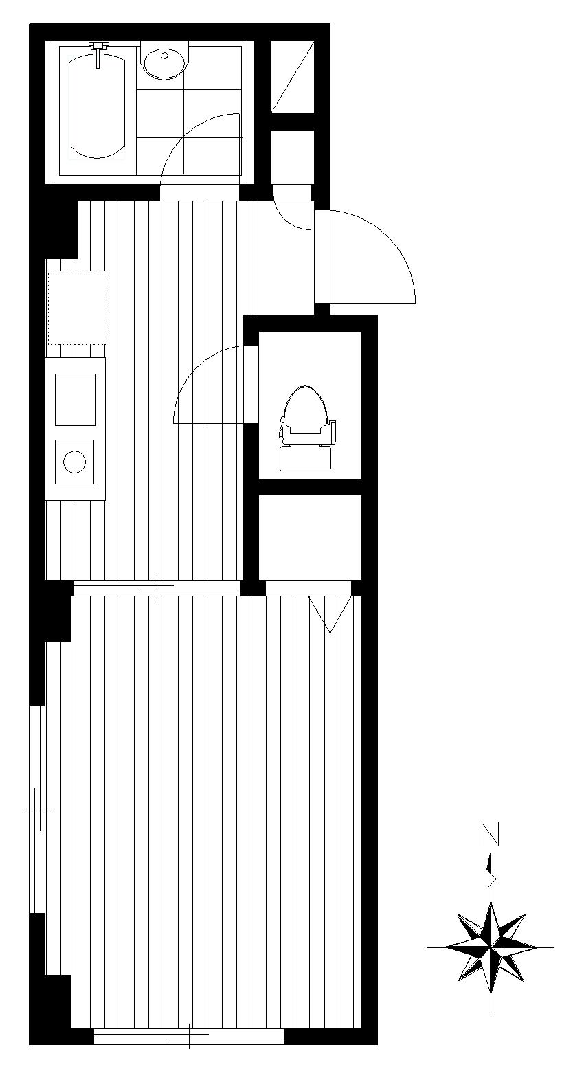 キアーロ新高円寺(1K/3階)の間取り写真