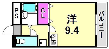 MARIMOマンション(ワンルーム/4階)の間取り写真