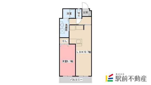 I・T・R(1LDK/7階)の間取り写真