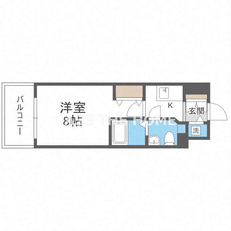 プラウドフラット新大阪(1K/12階)の間取り写真