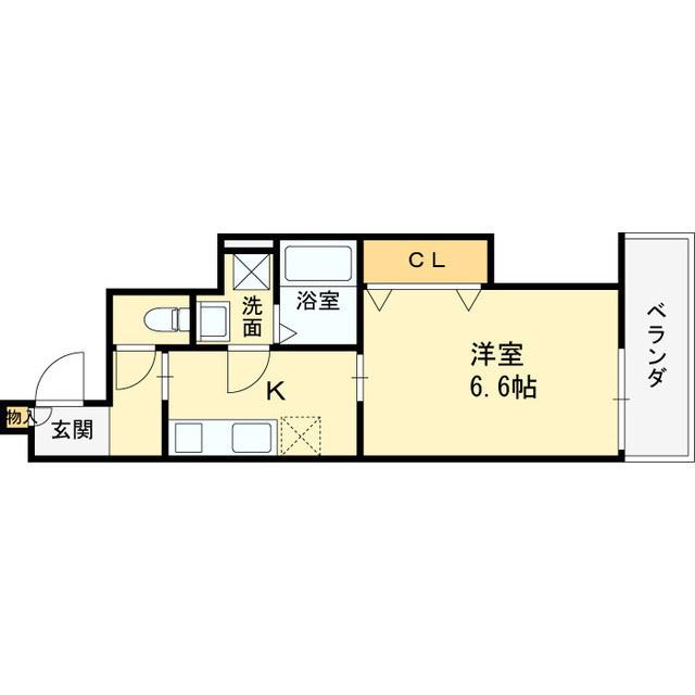 西今川共同(1K/2階)の間取り写真