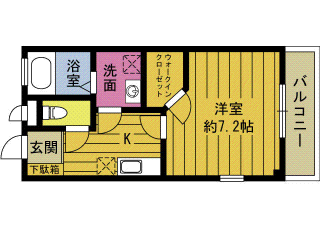 レガーロ志手(1K/2階)の間取り写真
