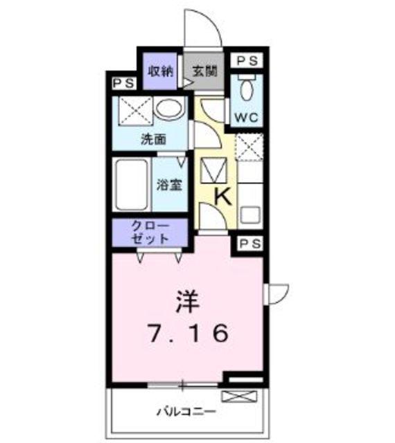 グラン トレゾールII(1K/3階)の間取り写真