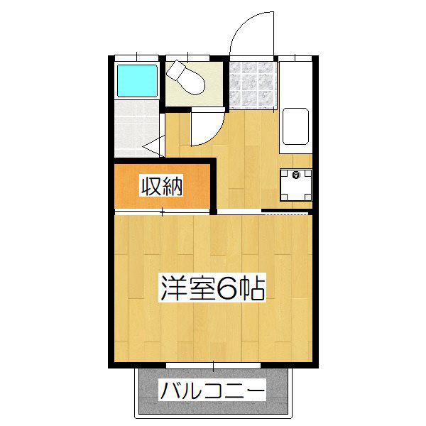 メゾン中山(1K/1階)の間取り写真