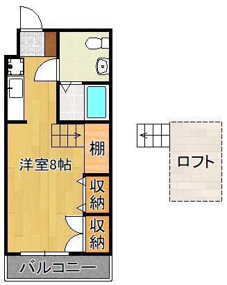 カリタスプラザ(ワンルーム/4階)の間取り写真